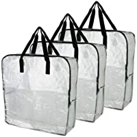 IKEA DIMPA 3 bolsas de almacenamiento extragrandes- transparentes y resistentes- para protección contra la humedad